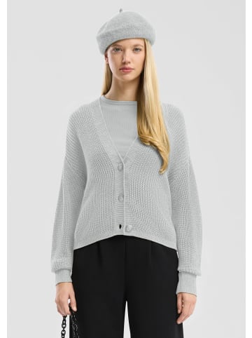 QS Strickjacke in 9400_grau meliert