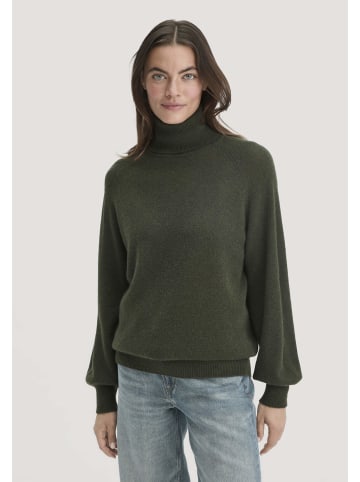 Hessnatur Strick Rollkragen Pullover in tannengrün