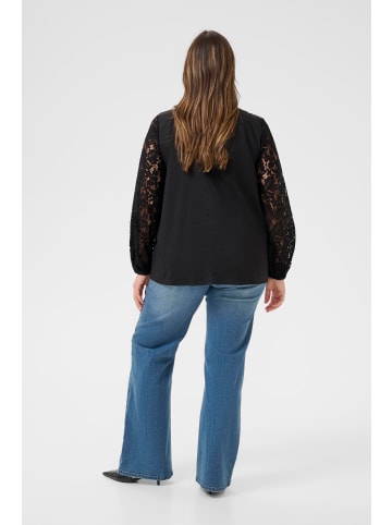 KAFFE curve Langarm-Bluse KCmynthia Regular fit in Black Deep