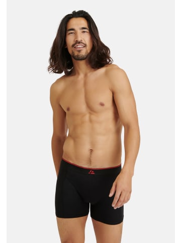 DANISH ENDURANCE Boxershorts Bamboo Trunks in schwarz/rot