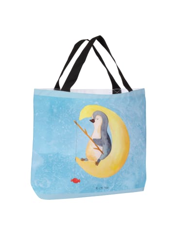 Mr. & Mrs. Panda Tasche Pinguin Mond ohne Spruch in Eisblau
