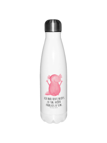 Mr. & Mrs. Panda Thermosflasche Axolotl Hurra mit Spruch in Weiß