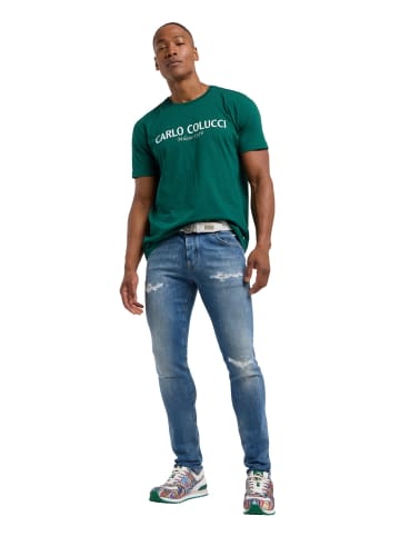 Carlo Colucci T-Shirt di Comun in Grün