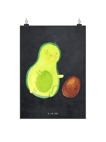 Mr. & Mrs. Panda Poster Avocado Kern rollt ohne Spruch in Kreidetafel