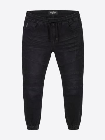 KOROSHI RegulÃ¤re denim-jogger sport in Schwarzer denim