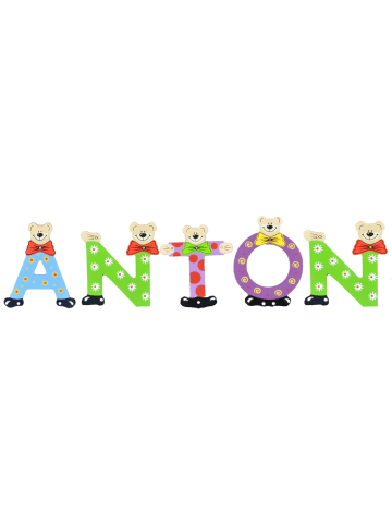 Playshoes Deko-Buchstaben "ANTON" in bunt