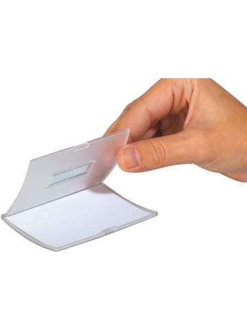 Durable Namensschilder Click-Fold 54x90mm mit Kombiklemme Packung mit 25 Stück
