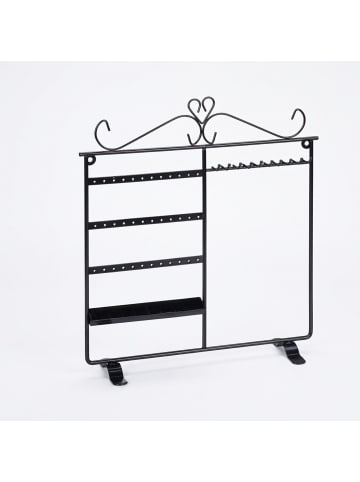 relaxdays Schmuckhalter in Schwarz - (B)31,5 x (H)34 x (T)9 cm