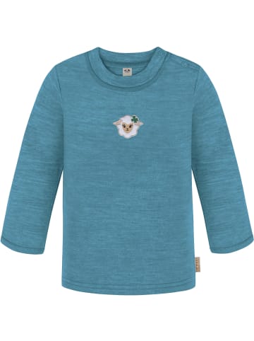 Normani Outdoor Sports Baby Merino Longsleeve Taupo in Blau