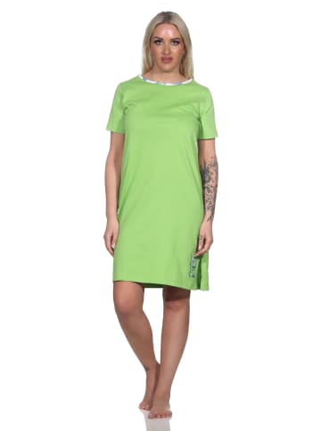 NORMANN kurzarm Nachthemd Kaktus - 79411 in grün