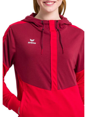 erima Damen Squad Kapuzensweat in bordeaux/rot