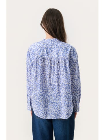 PART TWO Bluse kurzarm NatalePW Oversize fit in Amparo Blue Mini Flower