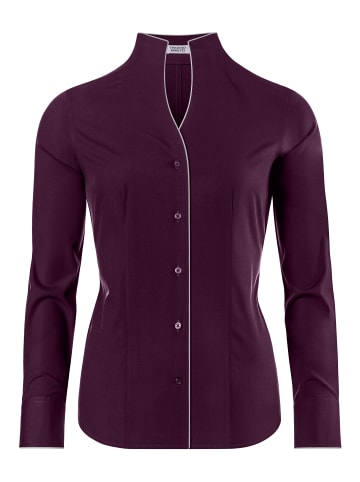 Vincenzo Boretti Bluse leicht tailliert in aubergine