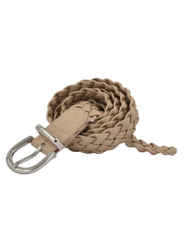 styleBREAKER Flechtgürtel in Hellbraun