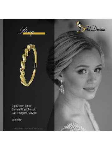 GoldDream 333 Gelbgold - 8 Karat Damen Ringe Wave Fingerring  54 (17,2)