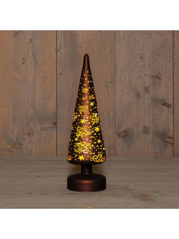 Coen Bakker LED Stimmungsbeleuchtung Bäumchen 3AA in Braun mit Ornamenten