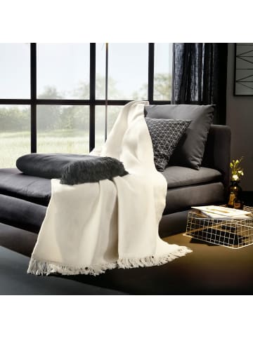 Erwin Müller Baumwollmischung Wohndecke Catania in natur