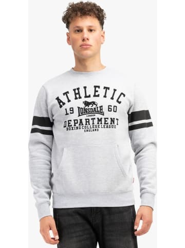Lonsdale T-Shirt "Glespin Herren Rundhals Sweatshirt normale Passform" in Grau