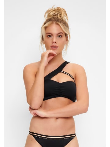 Linga Dore shoulder bandeau Bikini One in Schwarz