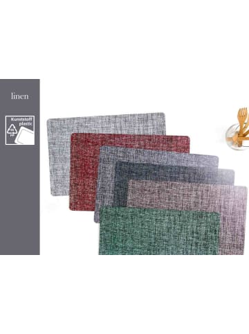Ritzenhoff & Breker 12er Set Tischsets Linen 44 x 29 cm in Graublau