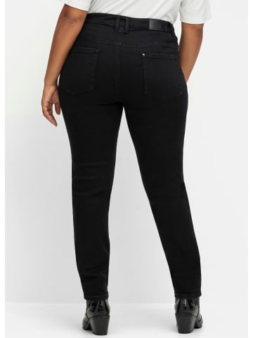 sheego Skinny Jeans in black denim