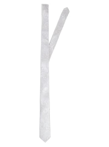 Finshley & Harding London Krawatte und Einstecktuch in beige weiß - 0001