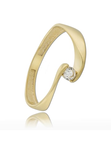 BALIA 333 Gelbgold - 8 Karat Damen Ringe Welle Fingerring 56 (17,8)
