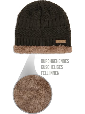 normani Winter Fellmütze Kebili in Braun/Braun