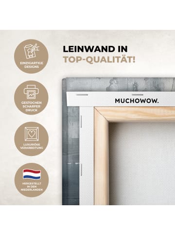 MuchoWow Leinwand bilder Abstrakte Kunst gold grau (BxH)