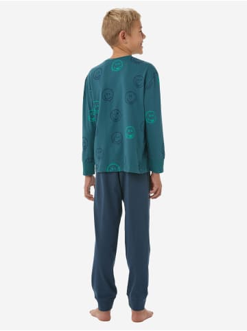 Schiesser Schlafanzug Nightwear in tiefseegrün