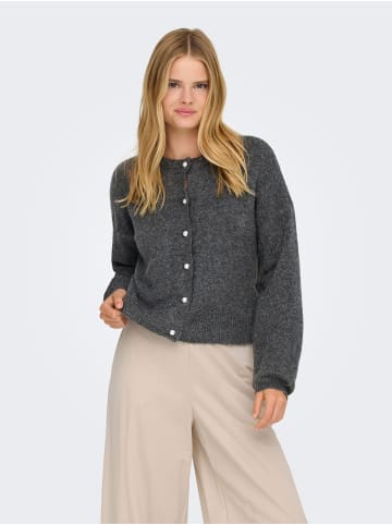 ONLY Strickjacke in Dark Grey Melange