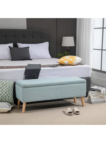 HOMCOM Sitzbank-110L x 39B x 45H cm-Grün