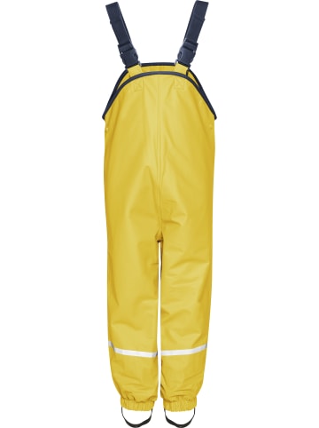 Playshoes Kinder Regenhose "Fleece-Trägerhose" in Gelb