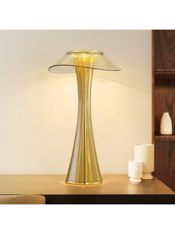ZMH Tischleuchte LED USB Wiederaufladbar in gold Touch Dimmbar LED Schlafzimmerlampe