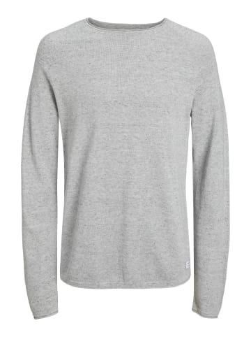 Jack & Jones Rundhals Strickpullover Langarm Sweater aus Baumwolle JJEHILL in Grau-2