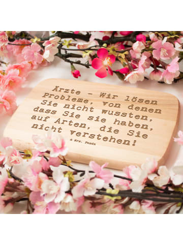 Mr. & Mrs. Panda Holzschneidebrett Spruch Arzt Probleme Lösen mi... in Transparent