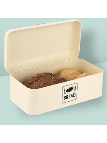 relaxdays Brotkasten in Beige – (B)30 x (H)16,5 x (T)19 cm