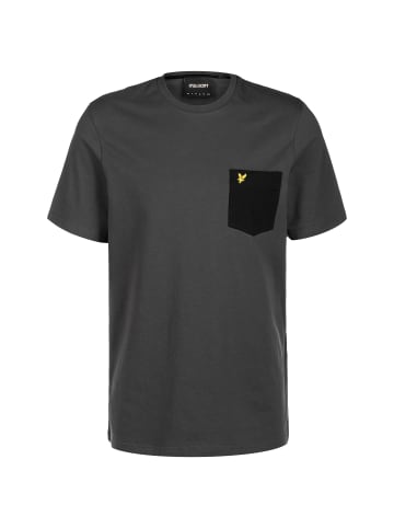 Lyle & Scott T-Shirt Contrast Pocket in grau