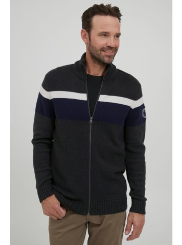 FQ1924 Strickjacke FQEdvard 21900123-ME Strickjacke im Colorblock Design in Grau