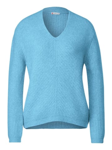 Street One Pullover in light aquamarine blue mel.