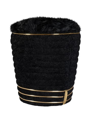 Kayoom Hocker Doric in schwarz - gold