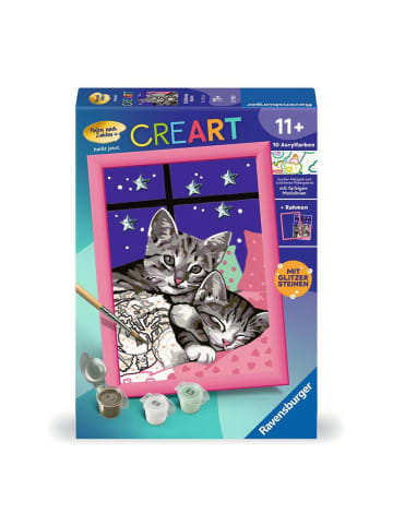 Ravensburger Malprodukte CreArt, Malen nach Zahlen Kinder - Schlafende Katzen Malen nach Zahlen Kinder Ab 11 Jahre in bunt