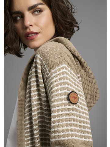 Kangaroos Kapuzenstrickjacke in beige-offwhite
