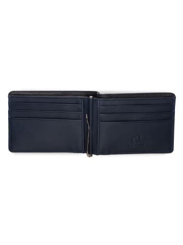 MYWALIT Geldbörse RFID Leder 11 cm black-blue