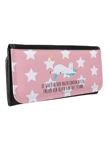 Mr. & Mrs. Panda Damen Geldbörse Einhorn Sternenhimmel mit Spruch in Rot Pastell