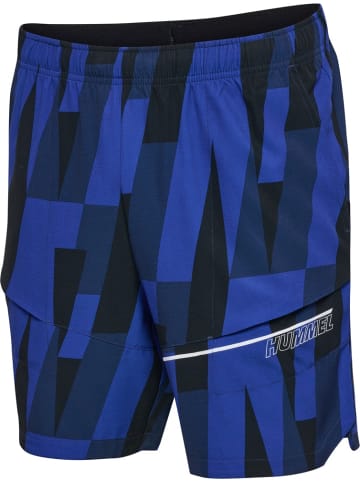 Hummel Short "Hmlcourt Aop Pocket Shorts" in Blau