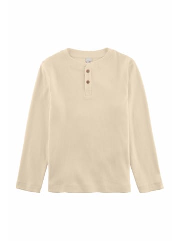 Hessnatur Hessnatur Henley Shirt Relaxed aus Bio-Baumwoll-Rippe in natur