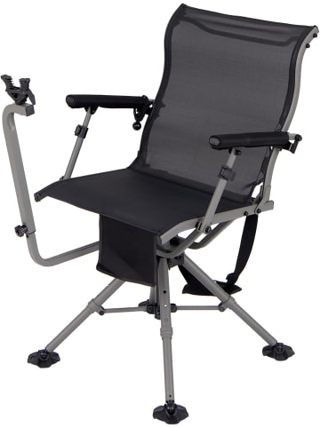 COSTWAY Jagdstuhl Campingstuhl drehbar in Schwarz