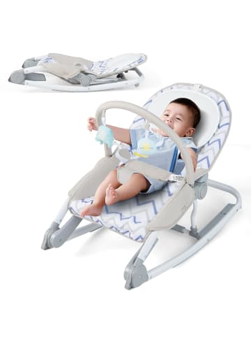 COSTWAY 2 in 1 Babywippe klappbar 0-6 Monaten in Grau