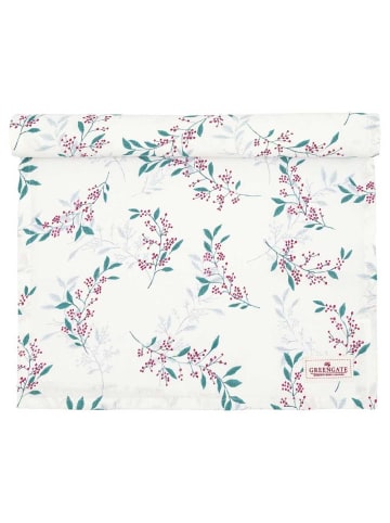 Greengate Tischläufer JULANI Weiß mit Blumen